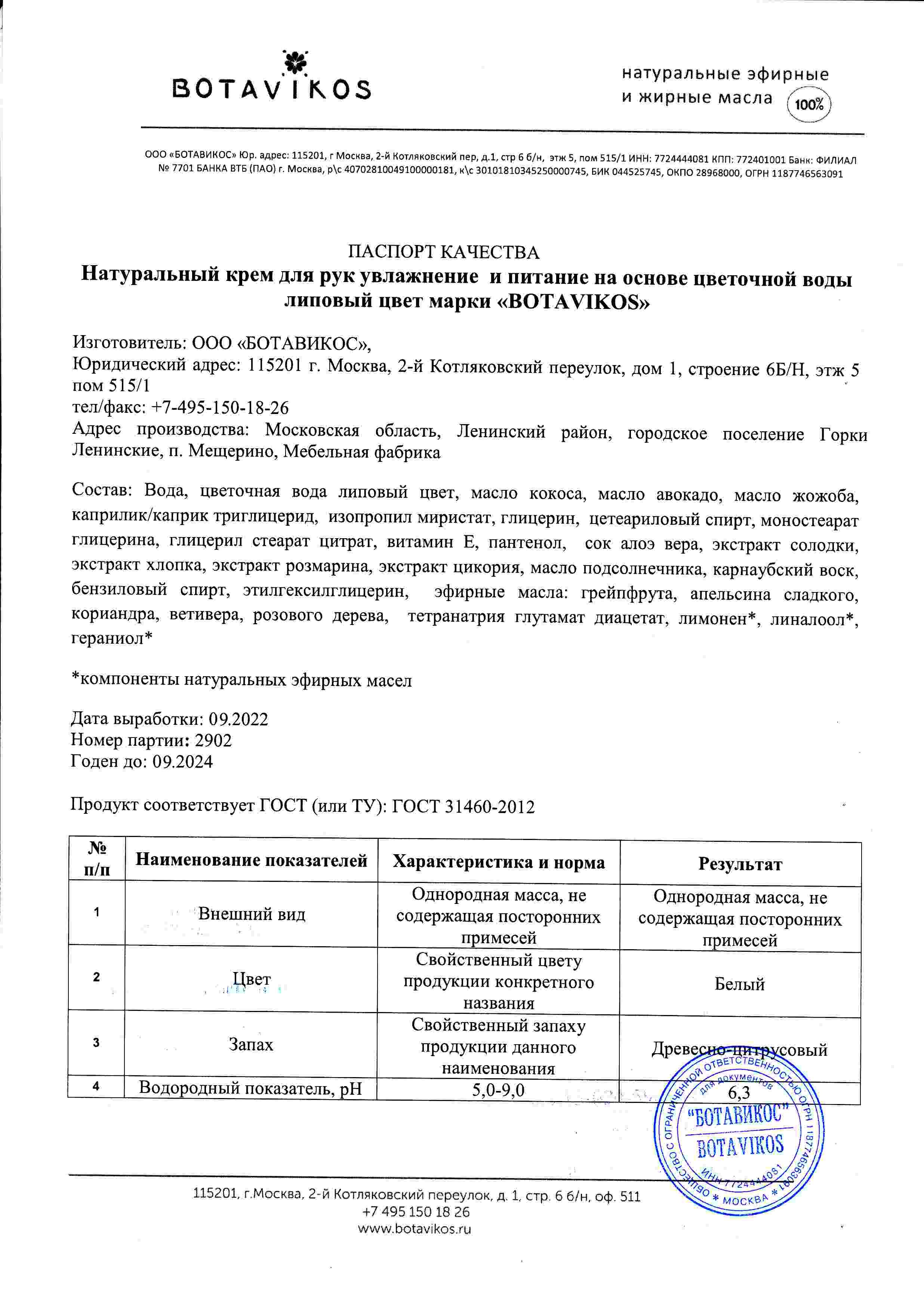 Паспорт №092022